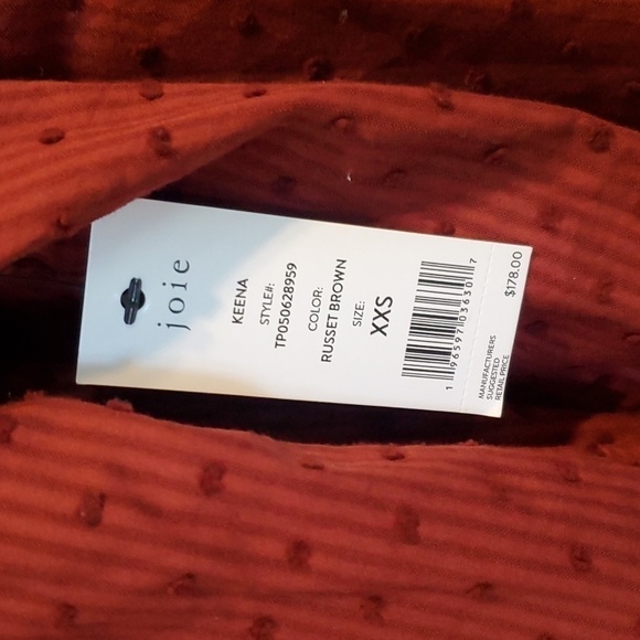 NWT Joie Womens Keena Fil Caupe Comfort Blouse Top sz XXS - Picture 8 of 10